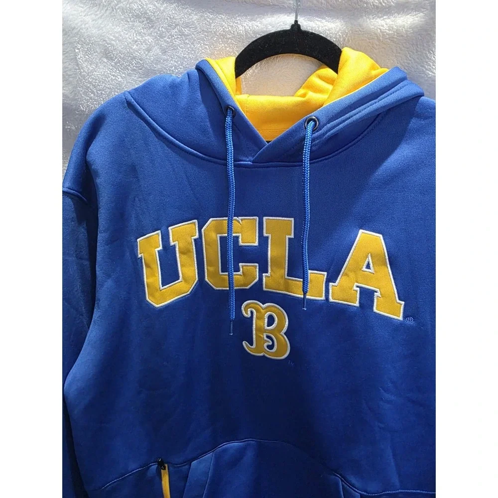 New UCLA Bruins Performance Hoodie Men  Blue Home College Football Zip Pocket M